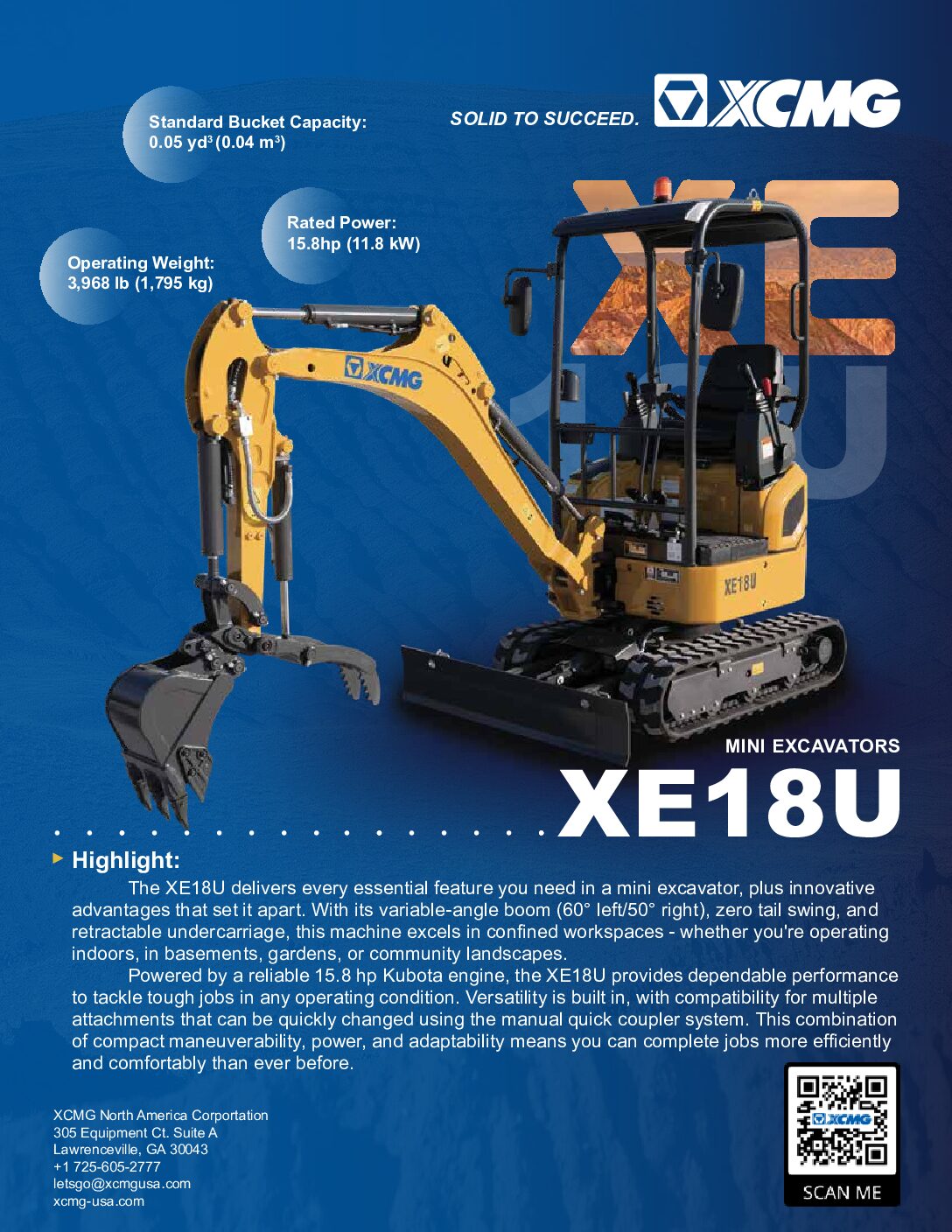 Brochure for XE18U
