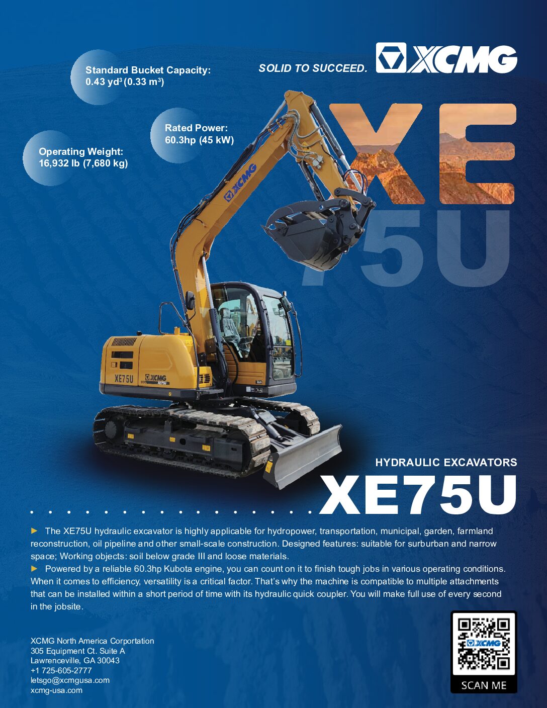 Brochure for XE75U